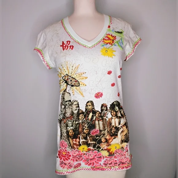 Double D Ranch Cotton Embroidered Top - Picture 1 of 10